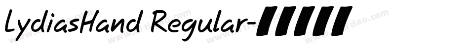 LydiasHand Regular字体转换